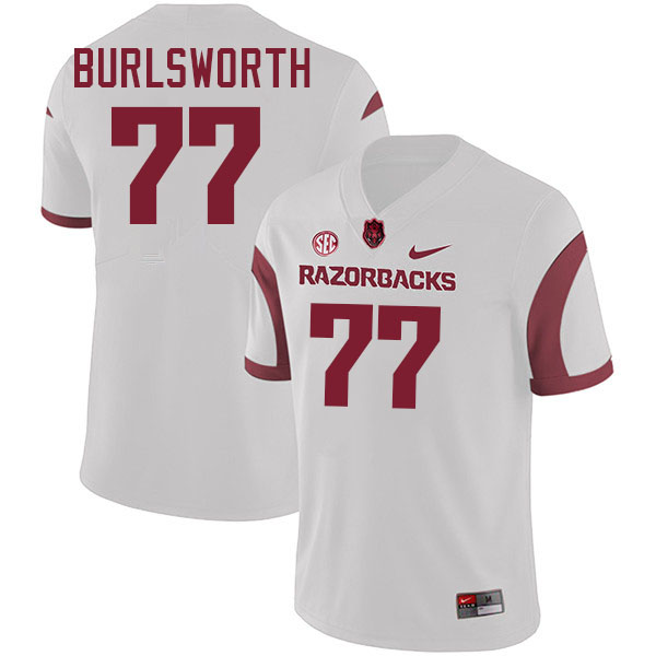 Brandon Burlsworth Arkansas Jersey,Arkansas Razorbacks #77 Brandon Burlsworth Jersey Youth-White